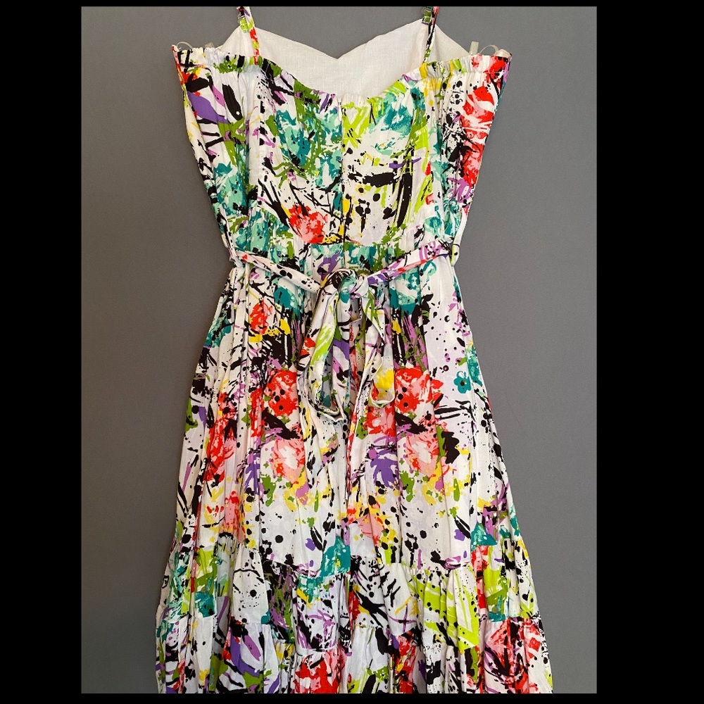 Splatter Paint Short Flowy Dress - Picture 4 of 6